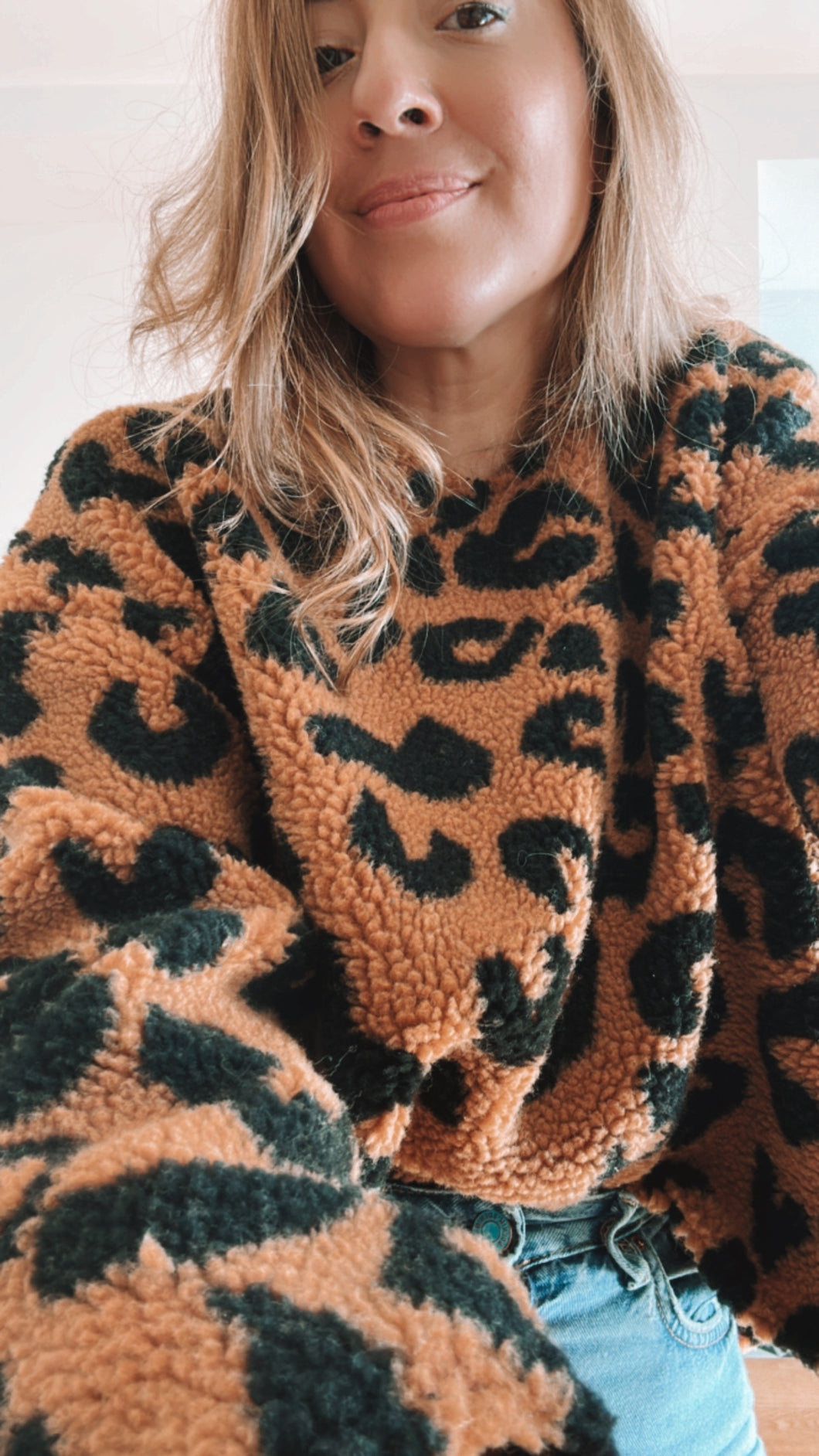 Pull Angélique leopard manches longues