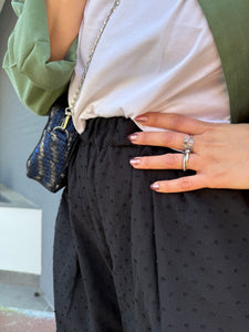 Pantalon « Carrot Pant » Juniper coton plumetis noir taille M