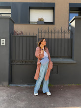 Charger l&#39;image dans la galerie, Pantalon Delila long Denim viscose ciel