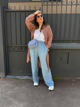 Charger l&#39;image dans la galerie, Pantalon Delila long Denim viscose ciel
