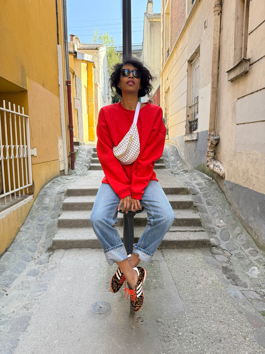 Sweat Roxie Maxi rouge vif taille L