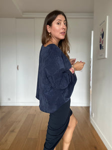 Blouse Angélique - versions velours ou lin manches courtes ou longues