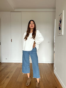 Blouse Angélique - versions velours ou lin manches courtes ou longues