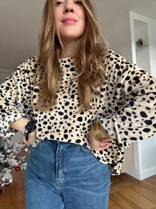 Pull doudou imprimé dalmatien