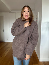 Charger l&#39;image dans la galerie, Veste Willow laine bouillie taupe doublure viscose leopard