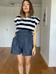 Short Joplin Denim bleu foncé