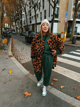 Charger l&#39;image dans la galerie, Blouson Willow sherpa leopard doublé twill viscose noir