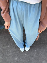 Charger l&#39;image dans la galerie, Pantalon Delila long Denim viscose ciel
