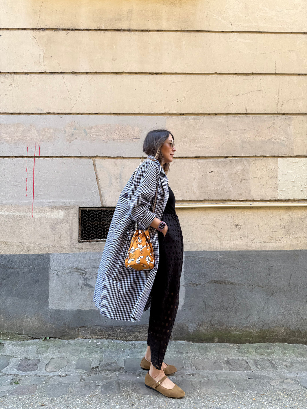 Veste longue Boyfriend Izia Vichy