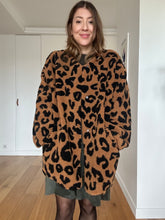 Charger l&#39;image dans la galerie, Blouson Willow sherpa leopard doublé twill viscose noir