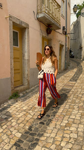 Pantalon Albany popeline coton colorées