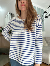 Charger l&#39;image dans la galerie, Marinière Joanie ou Livia rayures bleu roi