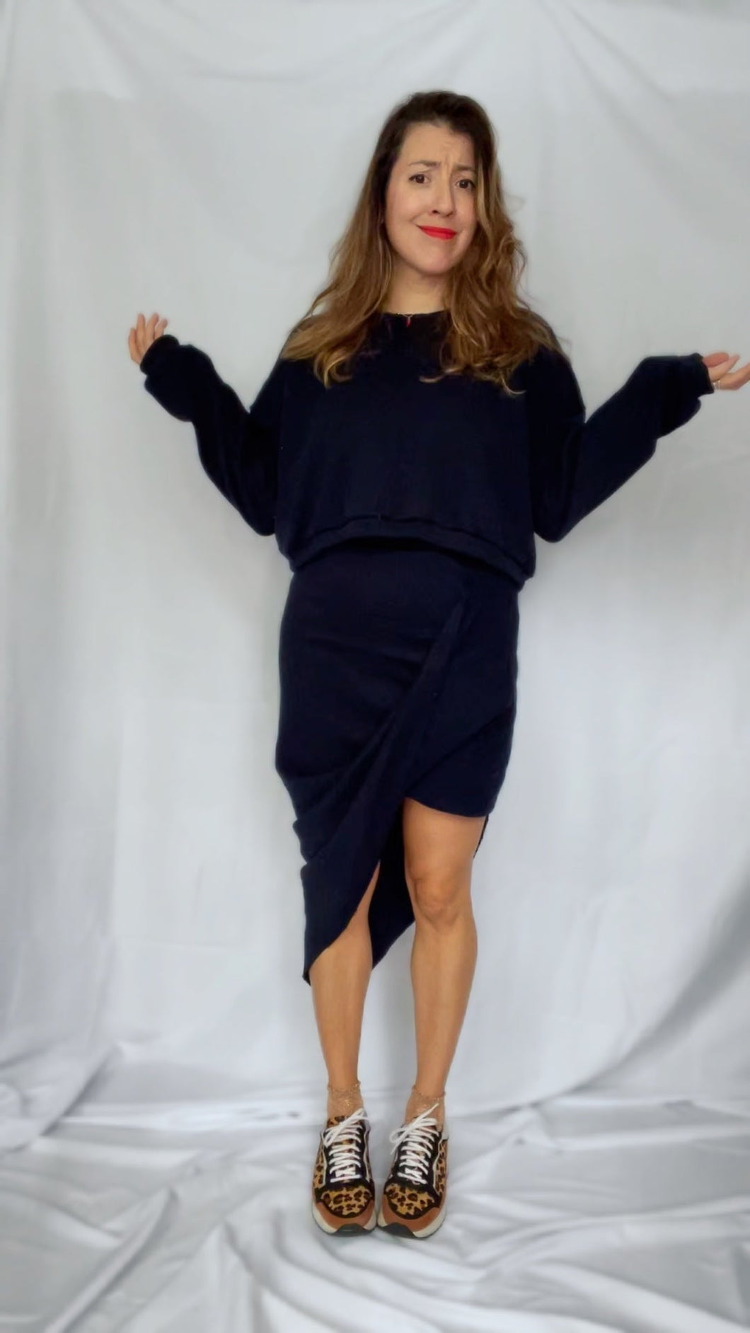 Jupe Lena bleu marine