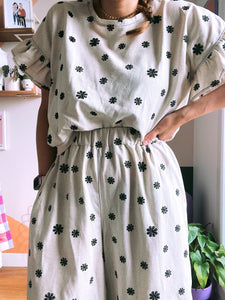 Crop Top Roxie lin viscose brodé