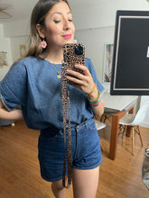 Charger l&#39;image dans la galerie, Top Livia denim manches courtes