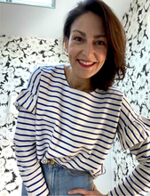 Charger l&#39;image dans la galerie, Marinière Joanie ou Livia rayures bleu roi