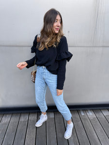 Top Joanie ou Livia plumetis noir