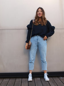Top Joanie ou Livia plumetis noir