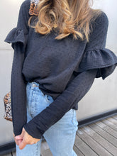 Charger l&#39;image dans la galerie, Top Joanie ou Livia plumetis noir